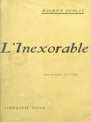 cover image of L'inexorable